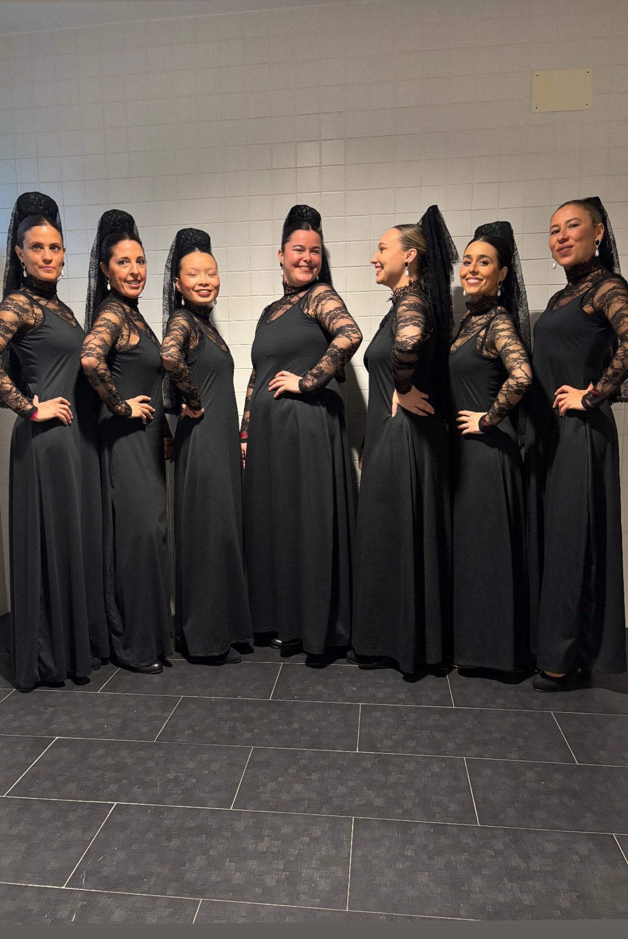 Equipo de flamenco en escena